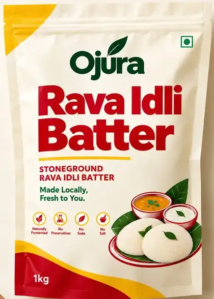 Ojura Rava Idli Batter 1 kg pouch